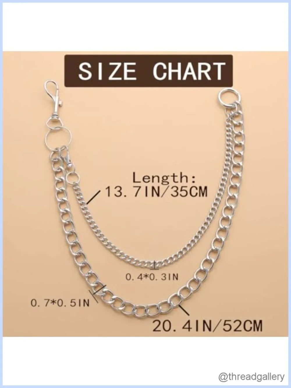 Hip Hop Jean Chain Punk Biker Wallet Chain Layered Keychain Body Jewelry